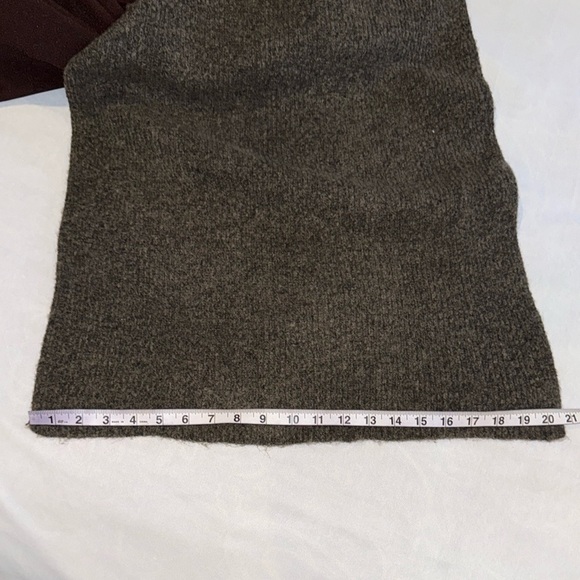 Pieces Cashmere Wool Blend Wrap Scarf Heathered Brown Knit Soft Feminine Warm - Picture 3 of 8